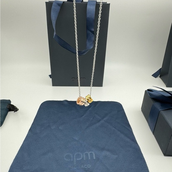 Monaco Two-Tone Necklace in Silver and Gold - Picture 3 of 7